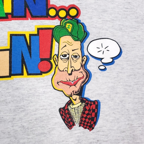 Vintage 90s No Brain No Pain Redneck Farmer Funny Humor Single Stitch T-shirt - Picture 3 of 10